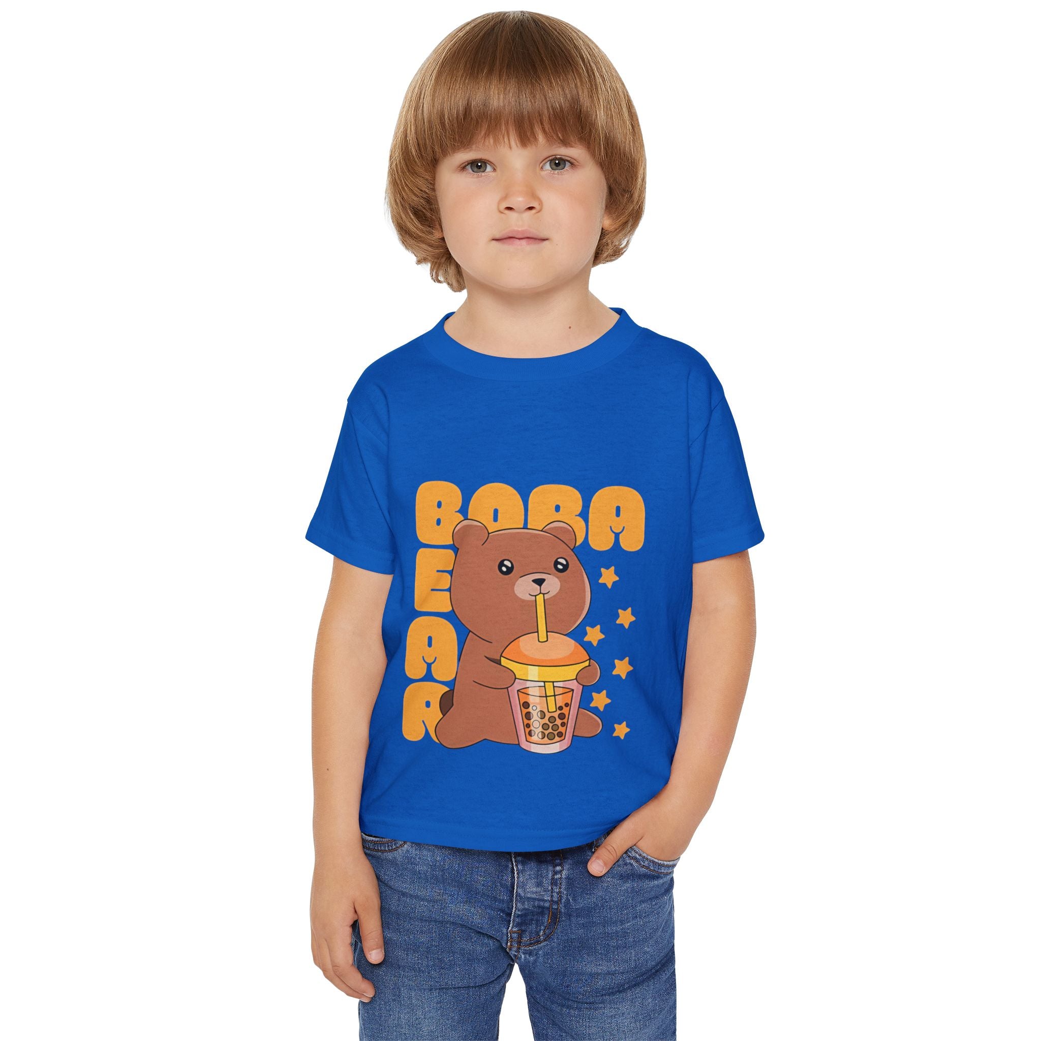 Cute Boba Bear Toddler T-Shirt, Fun Gift for Kids.