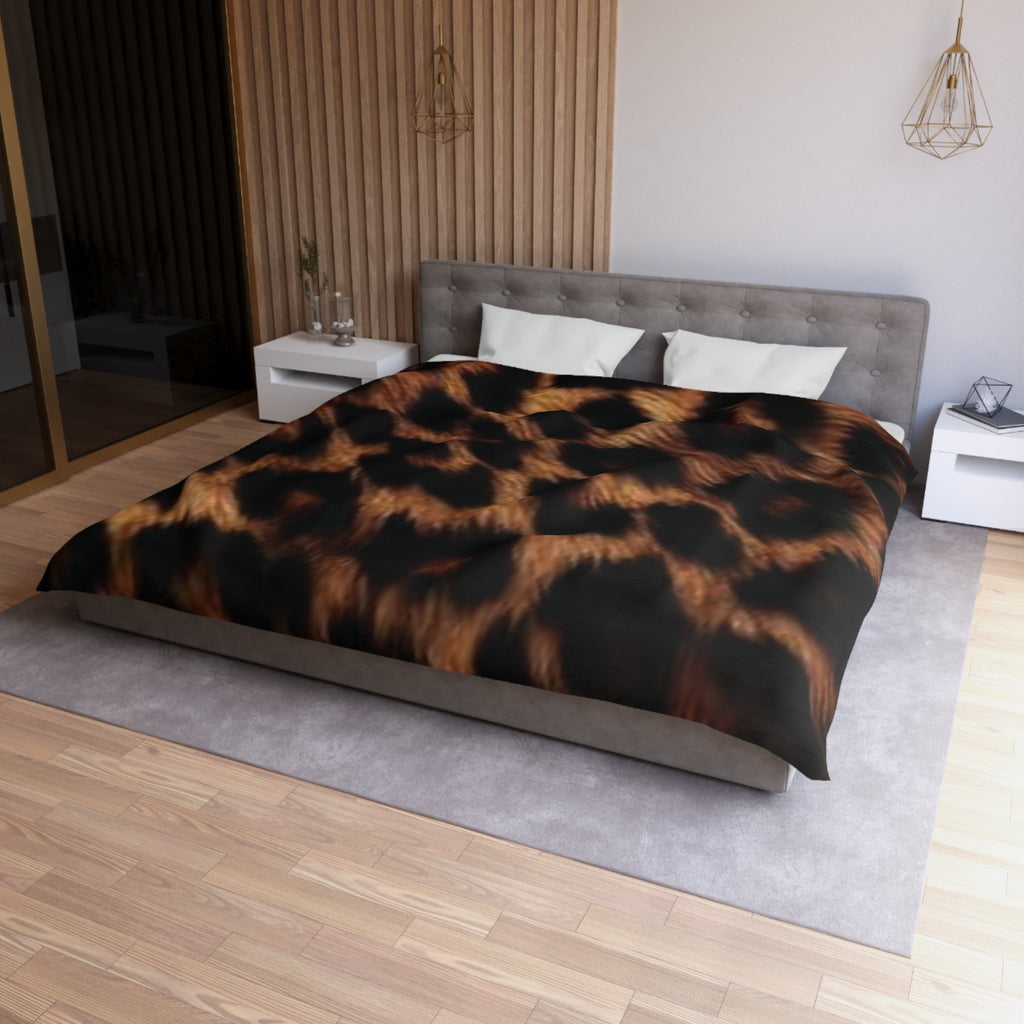 Wild Jungle Microfiber Duvet Cover | Animal Print Bedding, Home Decor.