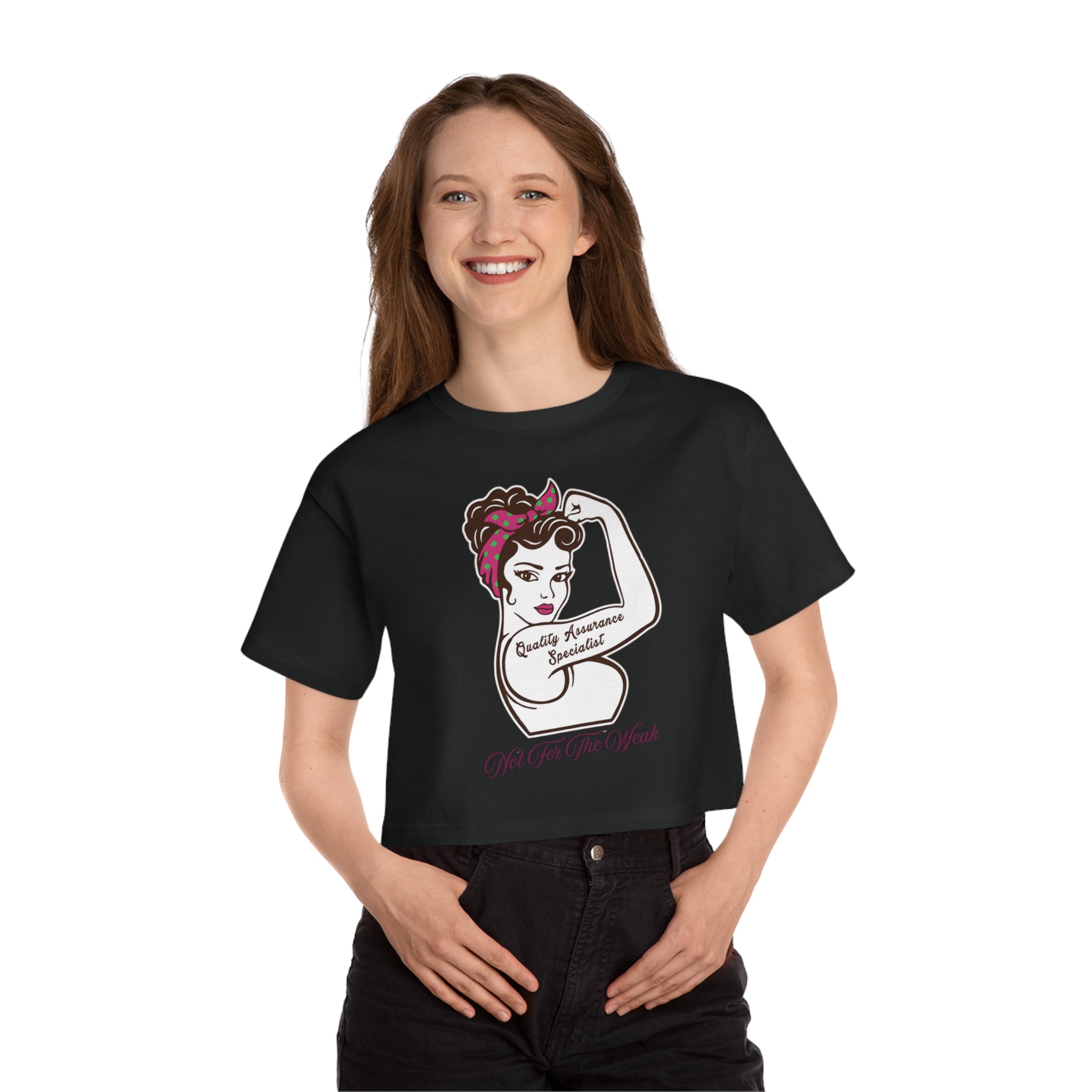 Empowerment Cropped T-Shirt for Strong Women, Feminist Style.