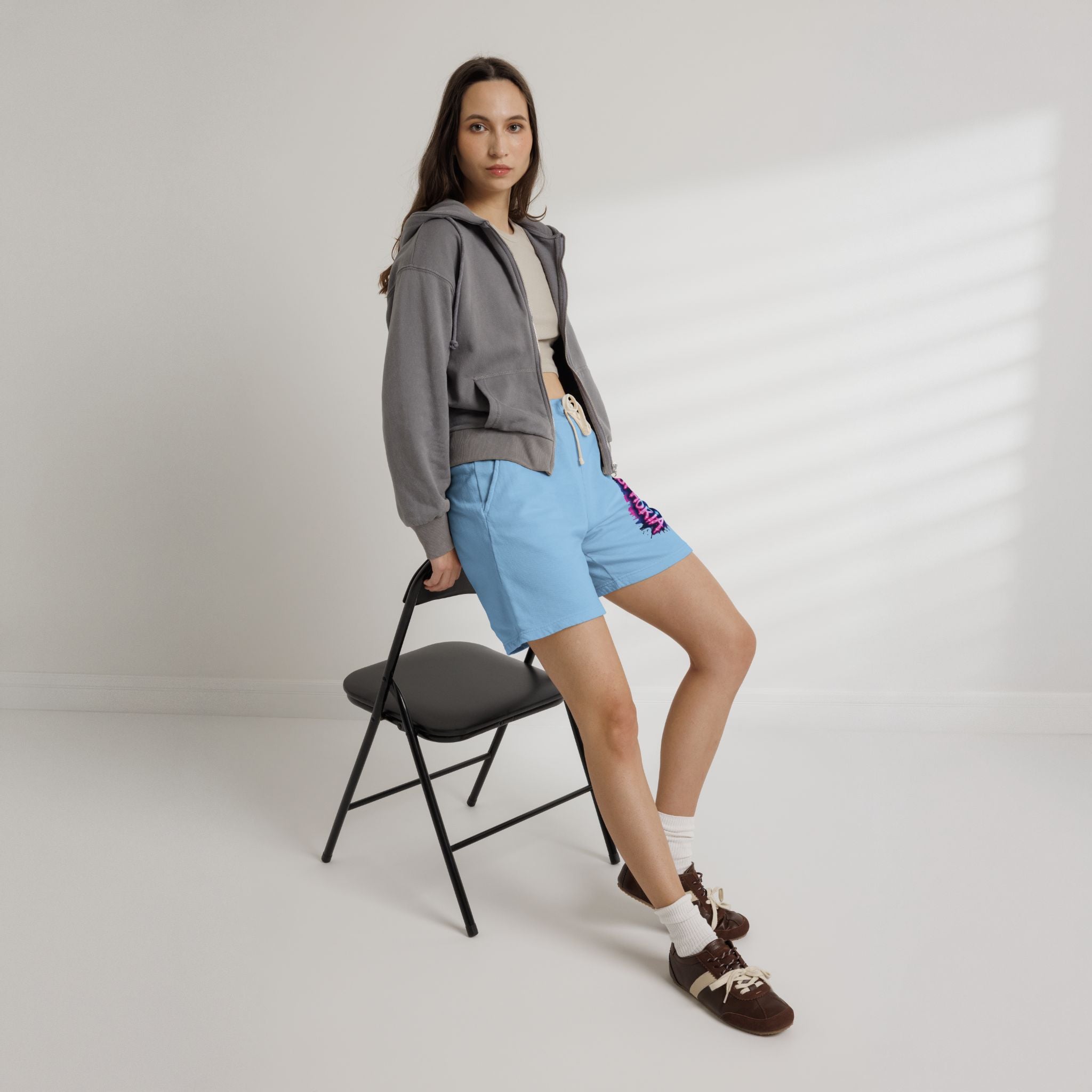 Euphoria Graphic Sweat Shorts — Lightweight Garment-Dyed Fleece