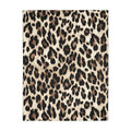 Leopard Print Velveteen Blanket — Plush Two-Sided Microfiber Throw