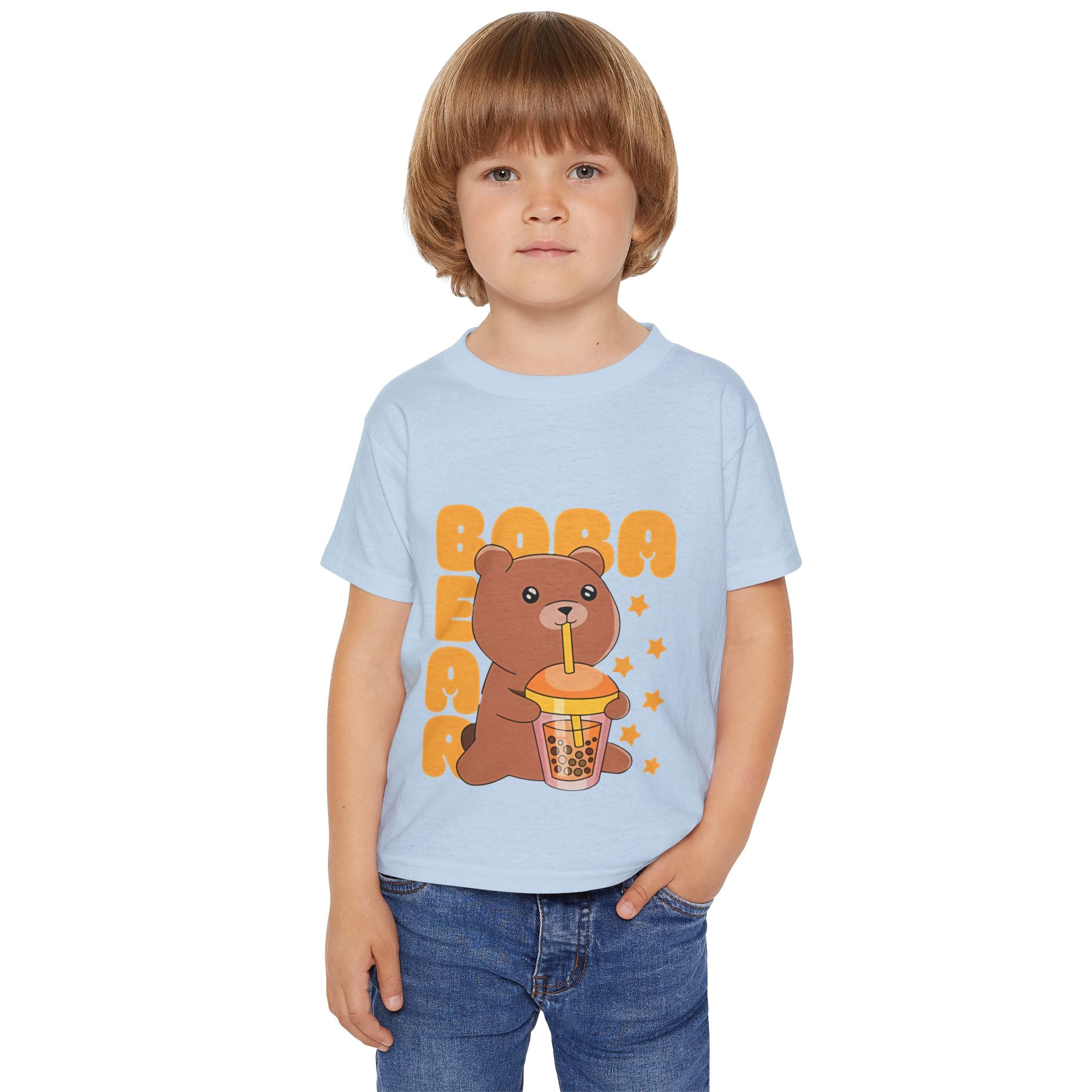 Cute Boba Bear Toddler T-Shirt, Fun Gift for Kids.