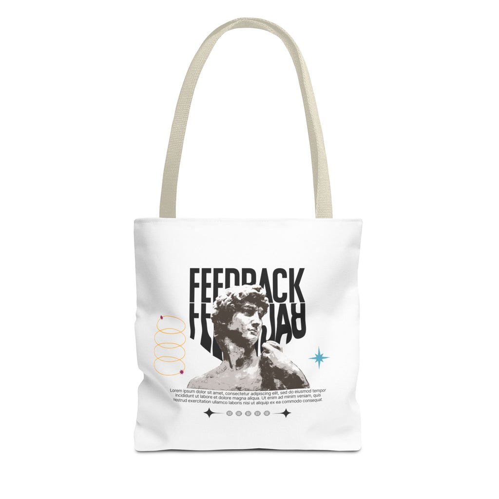 Feedback Art Tote Bag, Stylish Gym Tote