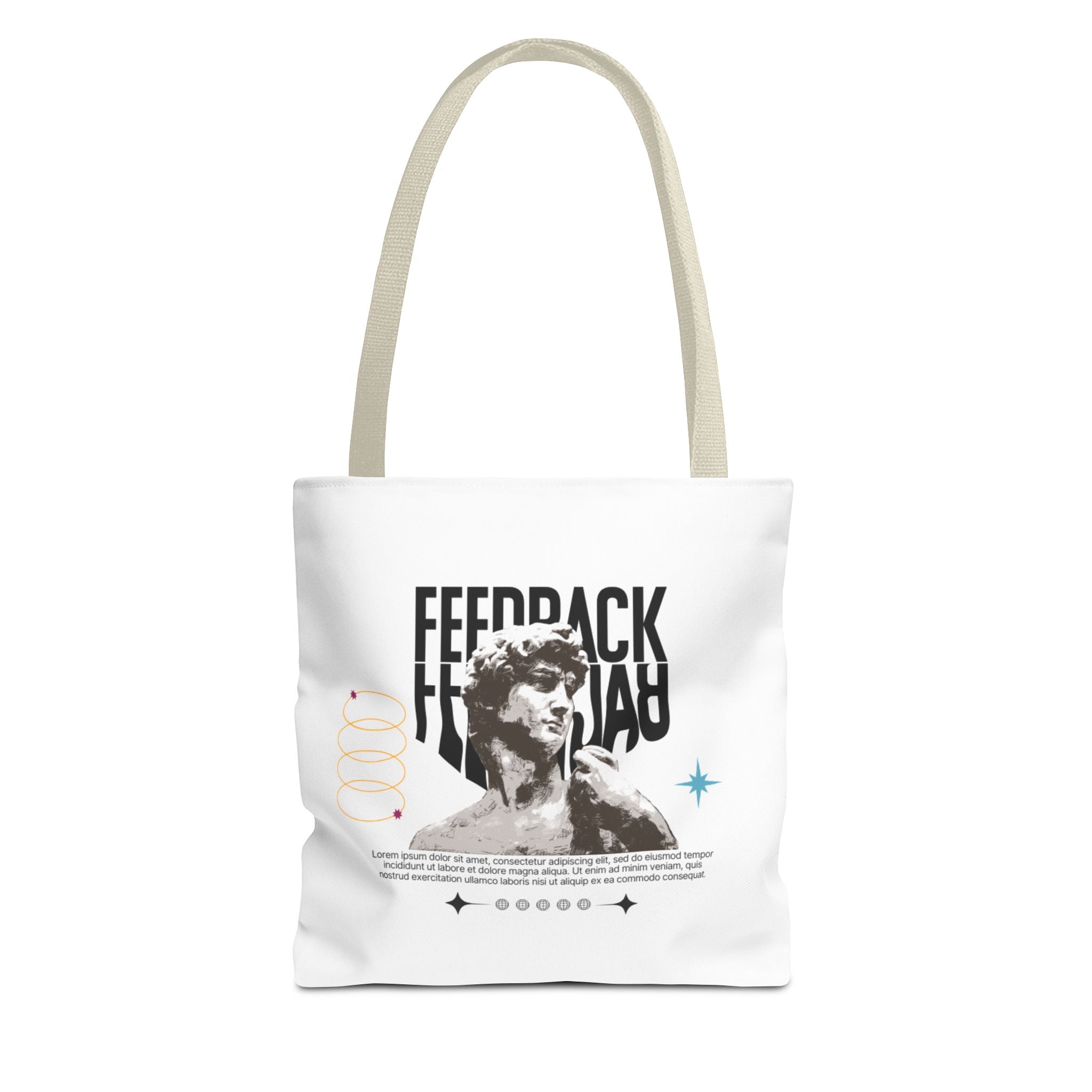 Feedback Art Tote Bag, Stylish Gym Tote