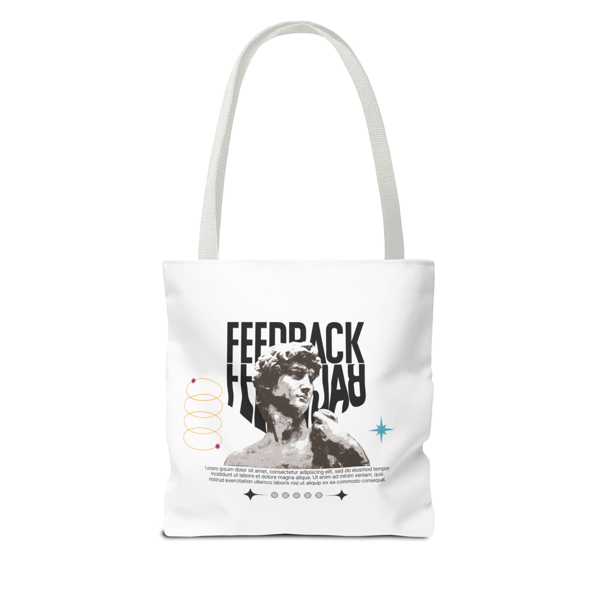 Feedback Art Tote Bag, Stylish Gym Tote