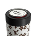 Designer Monogram Can Holder – Luxury Pattern Insulated Koozie