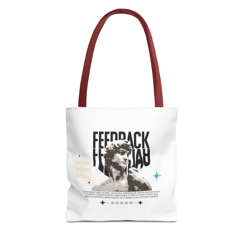 Feedback Art Tote Bag, Stylish Gym Tote