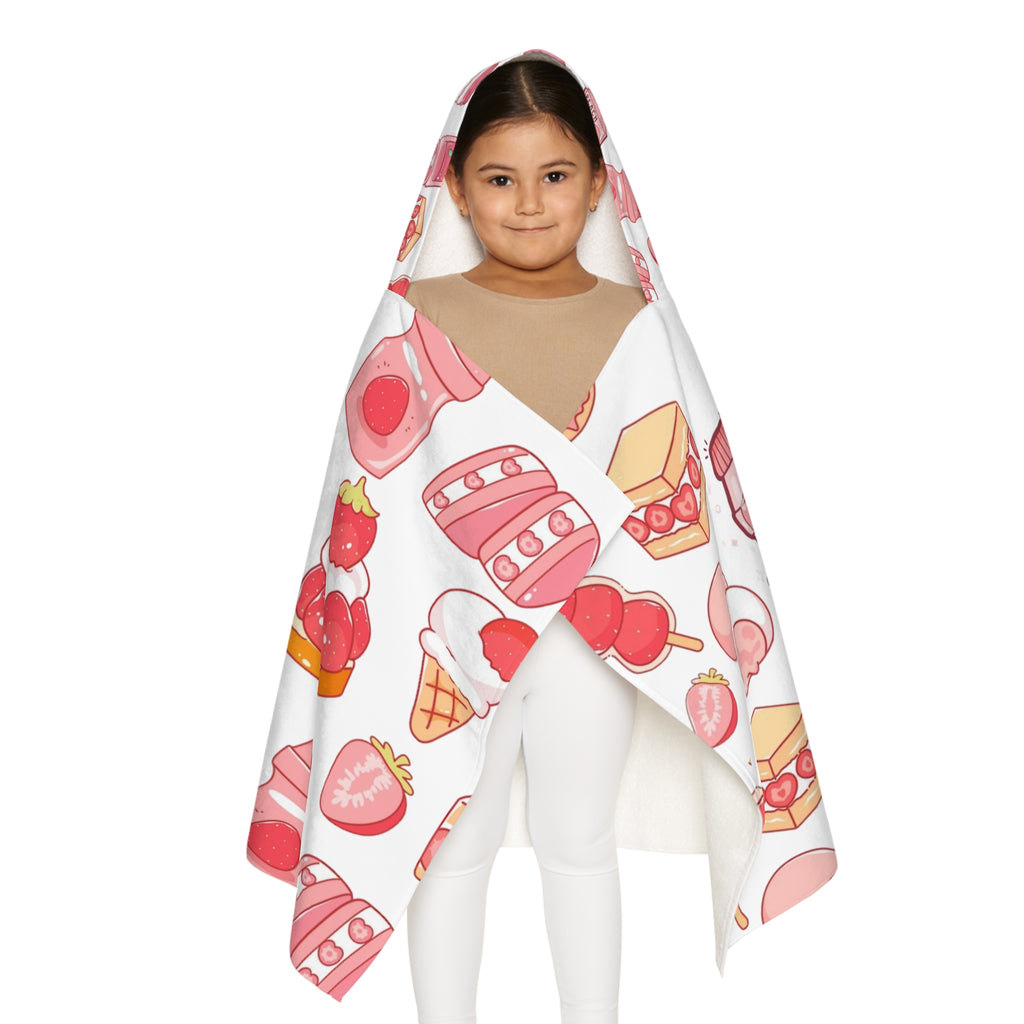 Kawaii Youth Hooded Towel - Cute Bath Towel, Shower Wrap, Beach Cover-Up, Kids Gift, Fun Pool Time