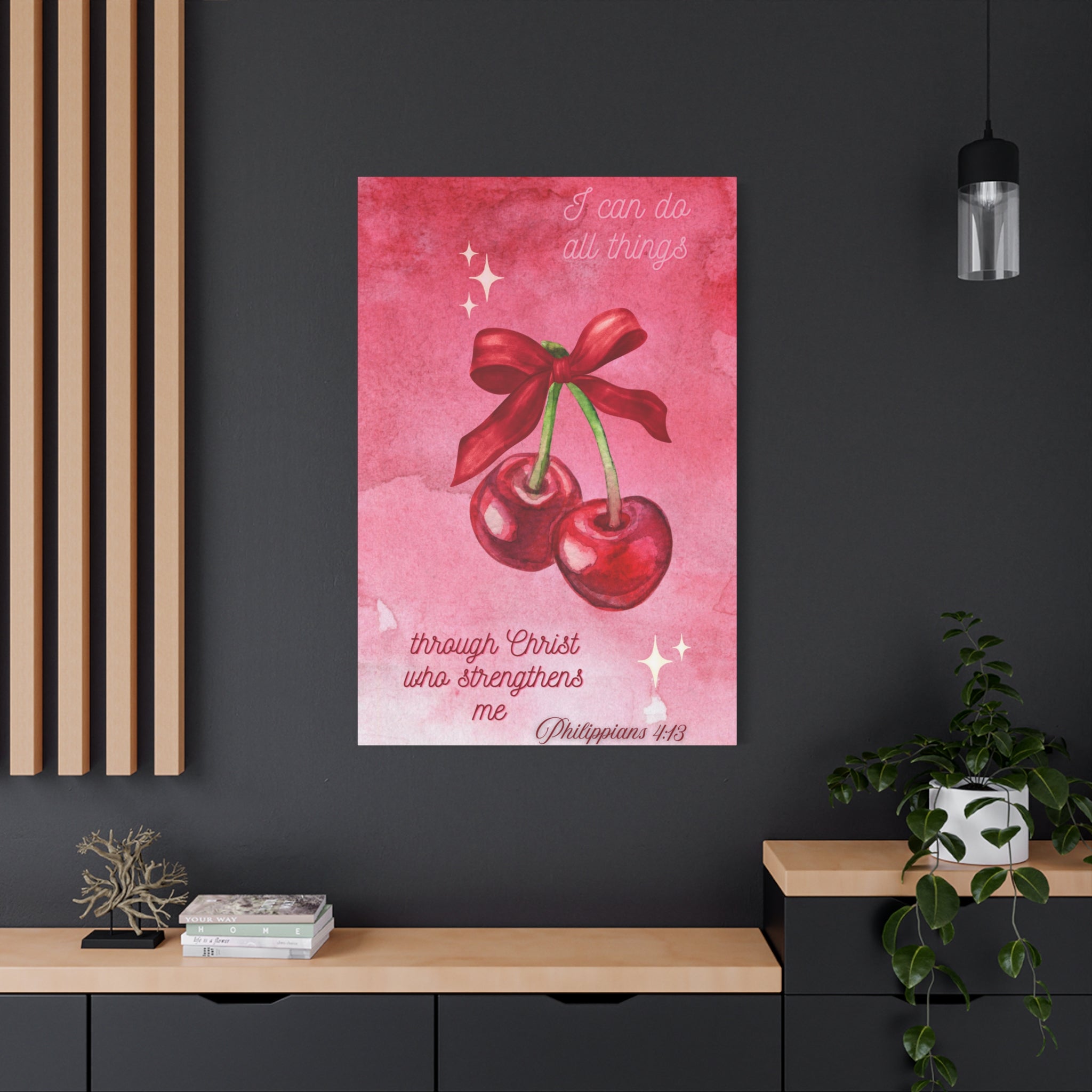 Inspirational Wall Art Canvas, Motivational Decor, Bible Verse Art