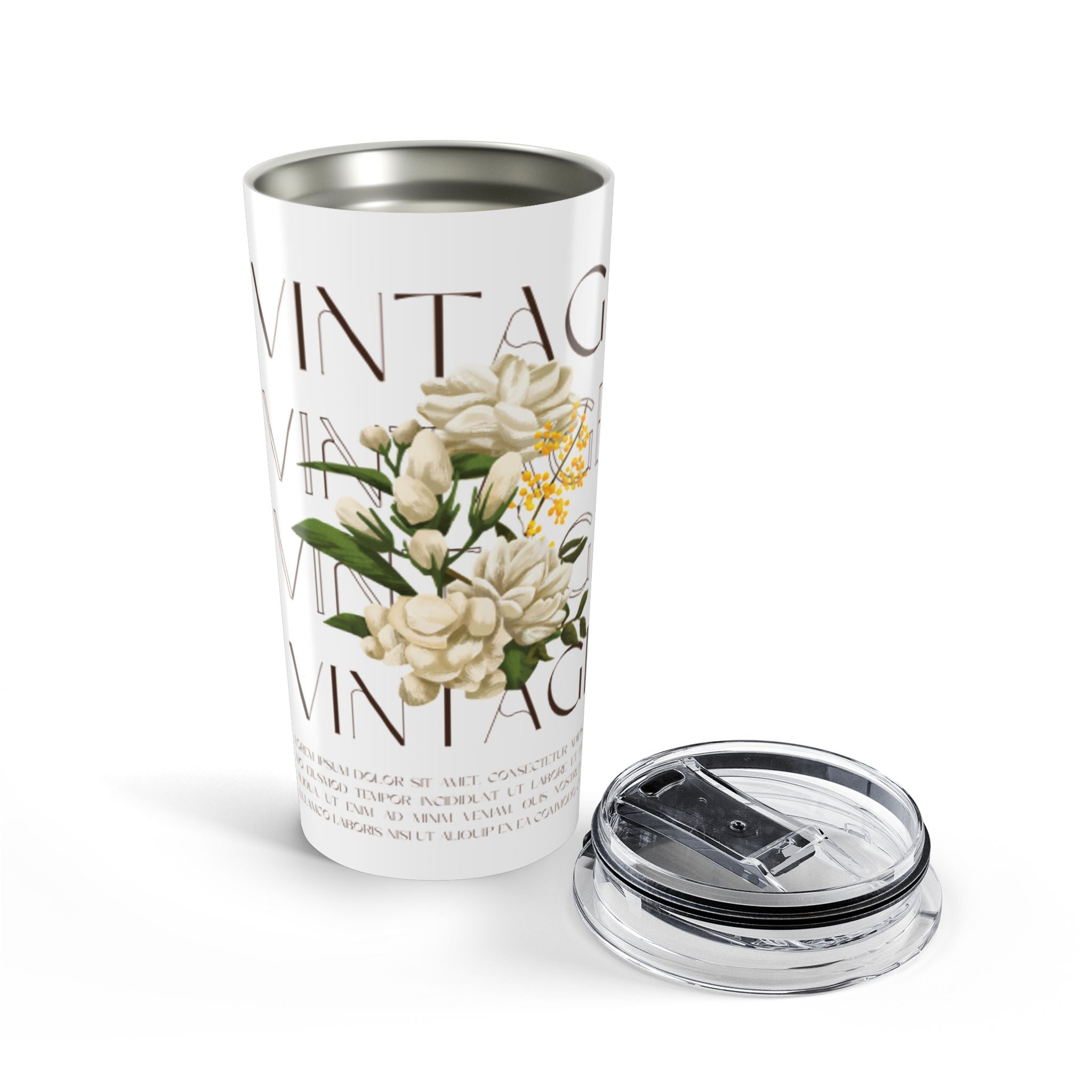 Vintage Floral 20oz Tumbler - Perfect Gift for Tea Lovers and Traveling