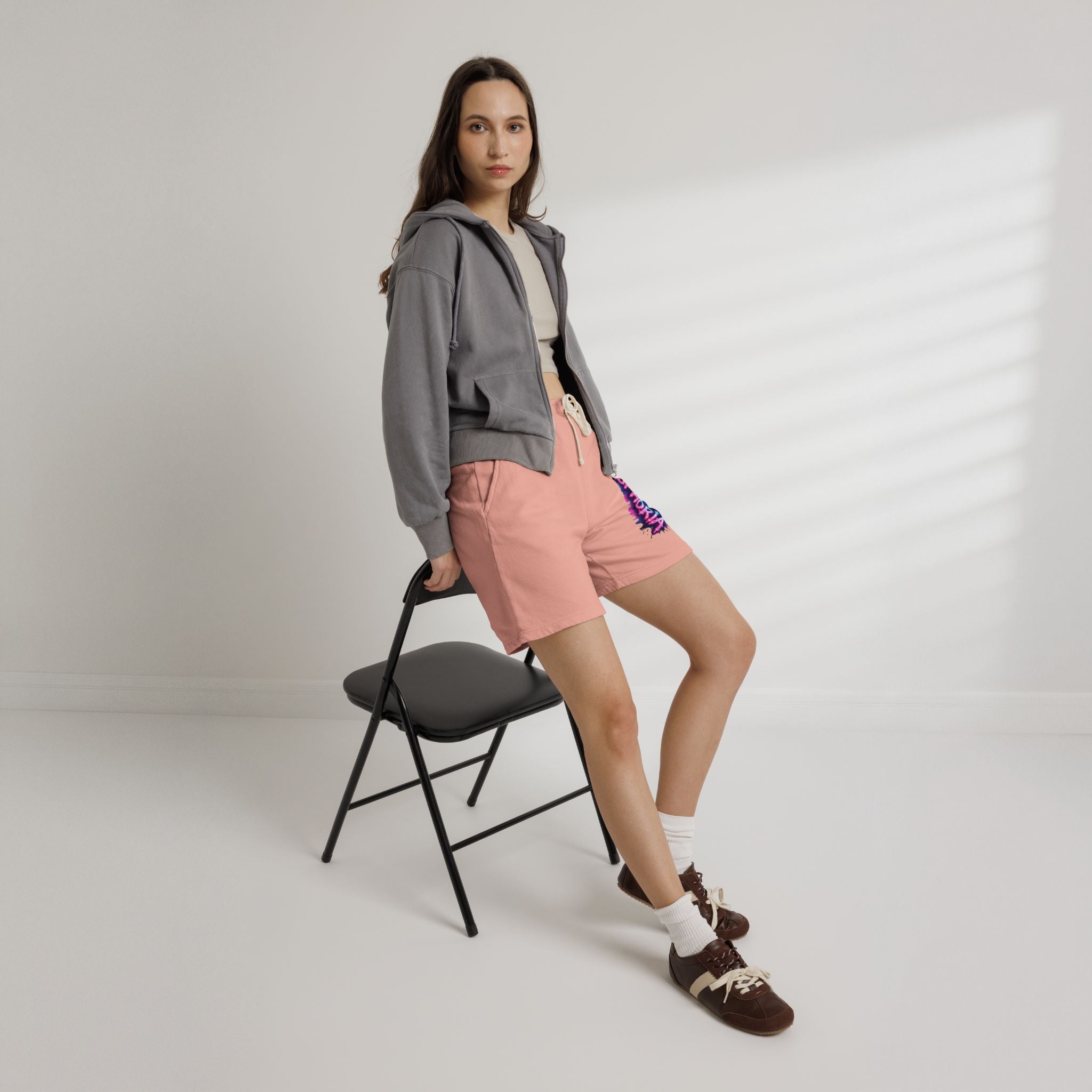 Euphoria Graphic Sweat Shorts — Lightweight Garment-Dyed Fleece