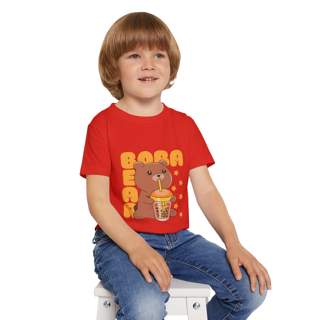 Cute Boba Bear Toddler T-Shirt, Fun Gift for Kids.
