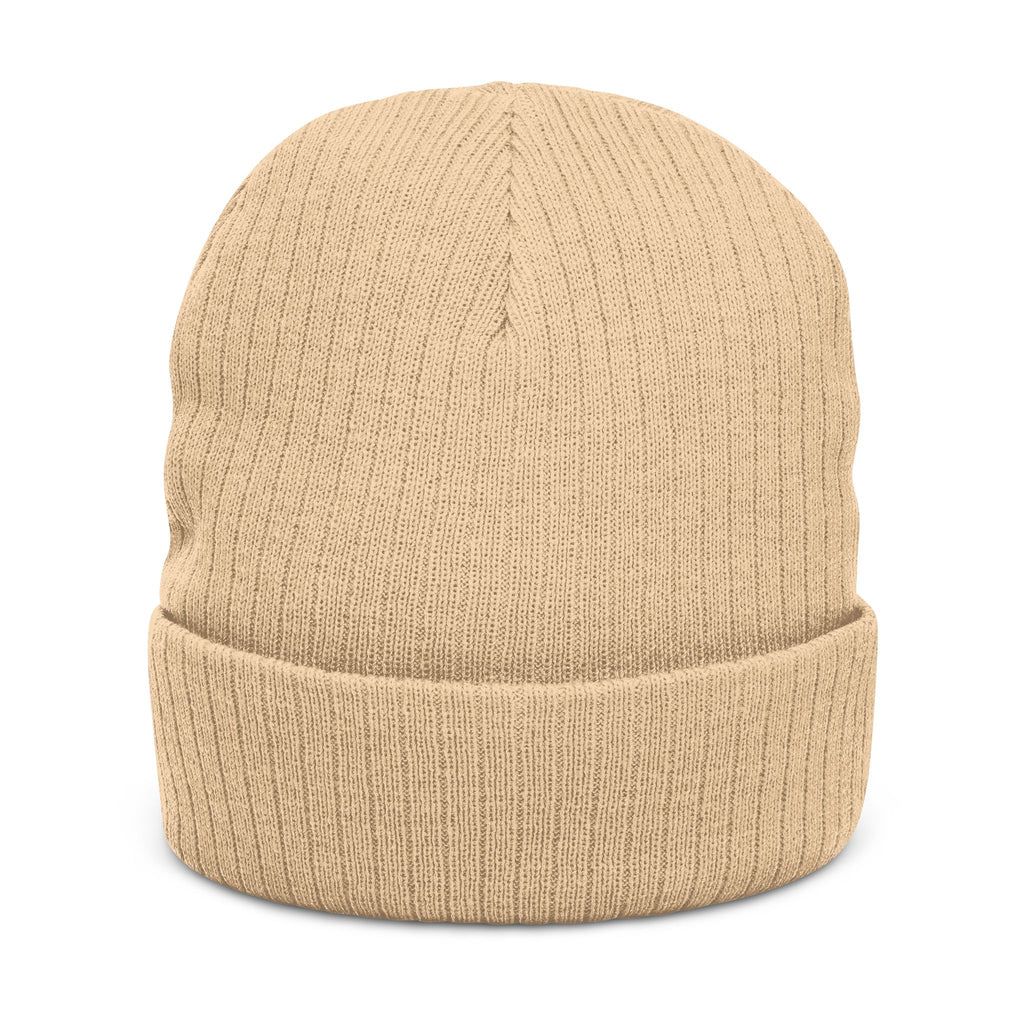 Euphoria Embroidered Ribbed Knit Beanie — Cozy Streetwear Winter Hat