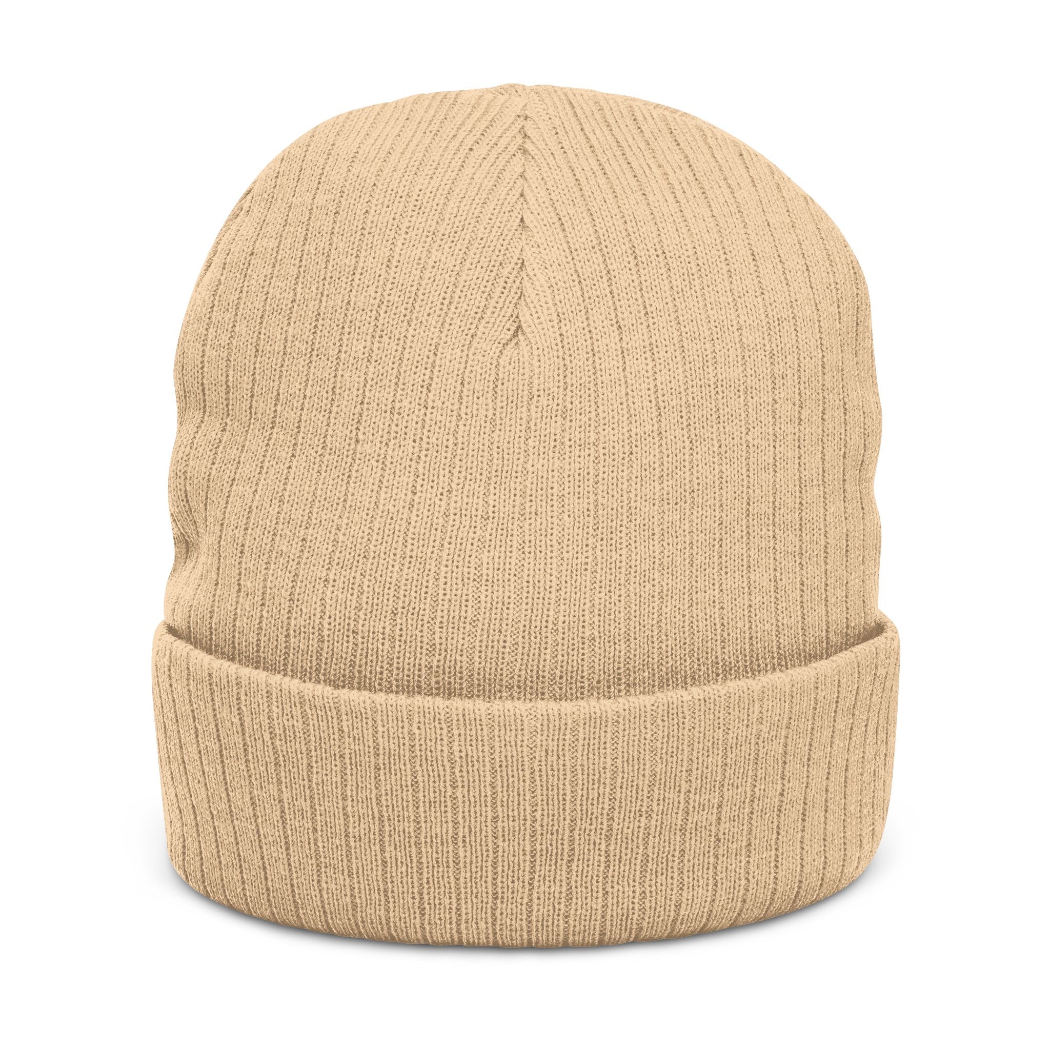 Euphoria Embroidered Ribbed Knit Beanie — Cozy Streetwear Winter Hat