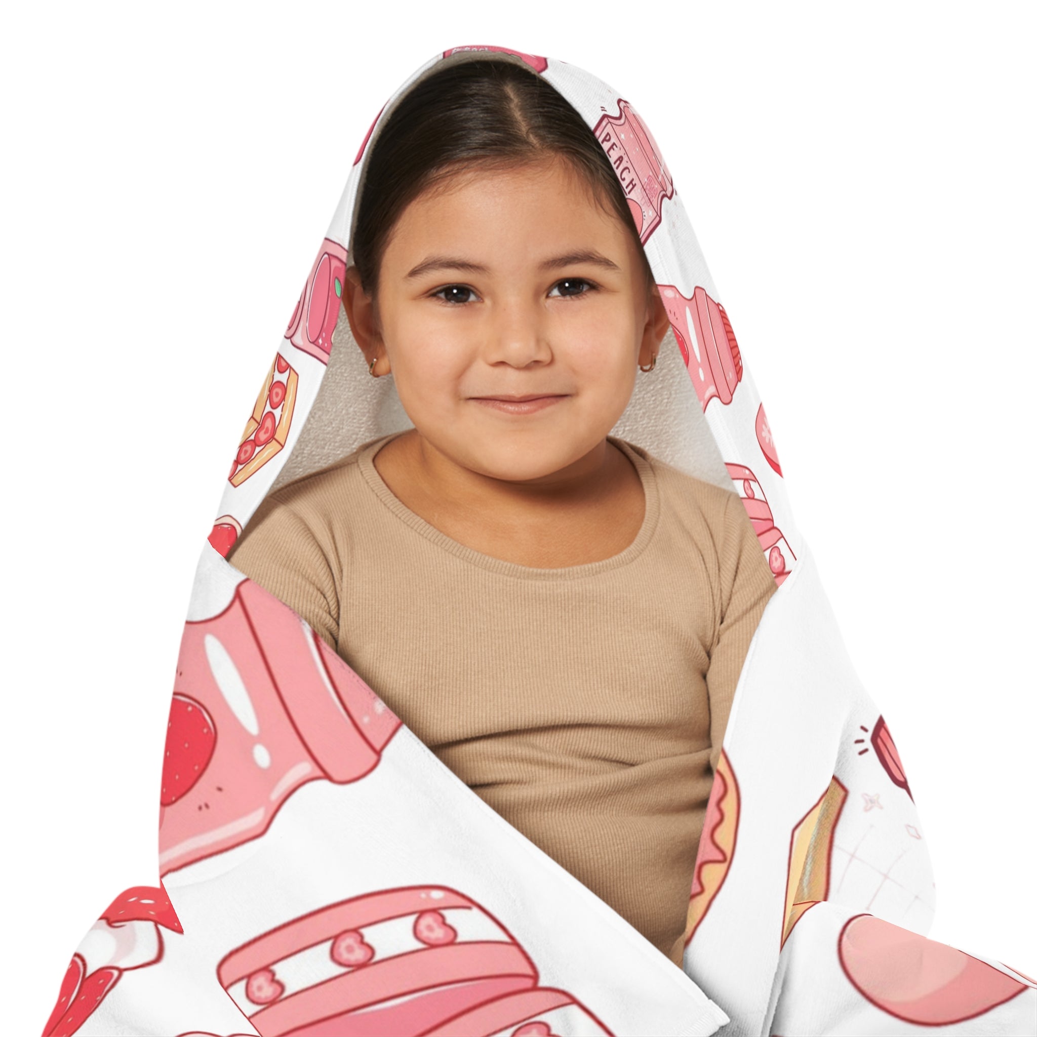 Kawaii Youth Hooded Towel - Cute Bath Towel, Shower Wrap, Beach Cover-Up, Kids Gift, Fun Pool Time